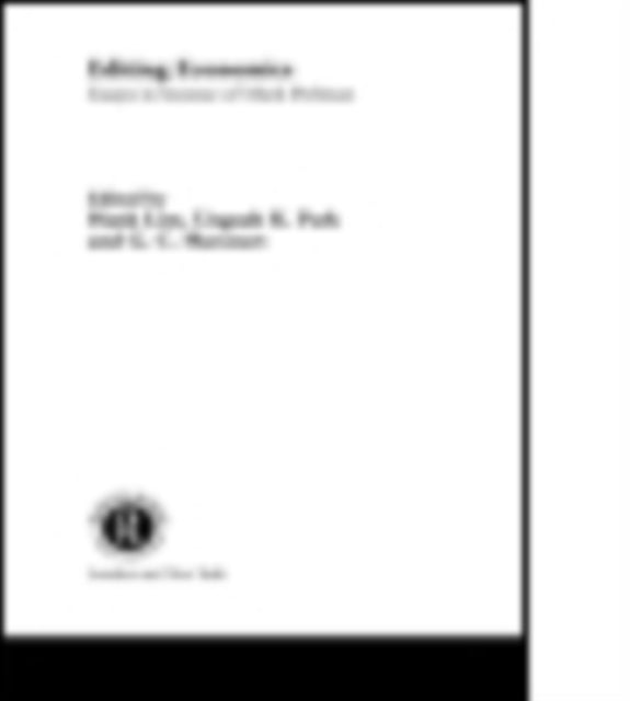 Book cover of: Editing Economics. By: Professor Geoffrey Harcourt