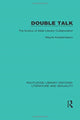 Book cover of: Double Talk. By: Wayne Koestenbaum