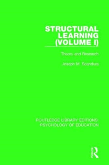 Book cover of: Structural Learning (Volume 1)