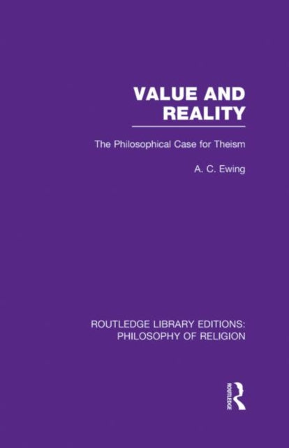 Book cover of: Value and Reality. By: Alfred Cyril Ewing