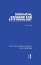 Book cover of: Durkheim, Bernard and Epistemology. By: Hirst, Paul Q.