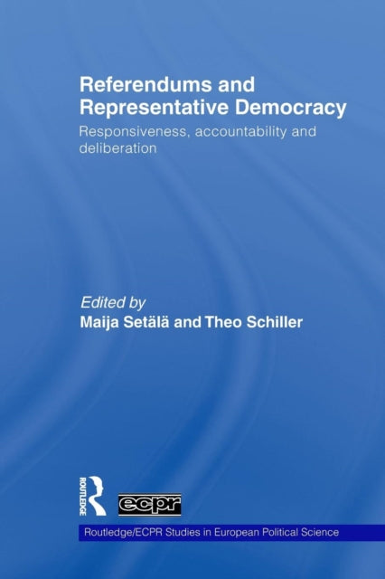 Book cover of: Referendums and Representative Democracy. By: Maija Setälä