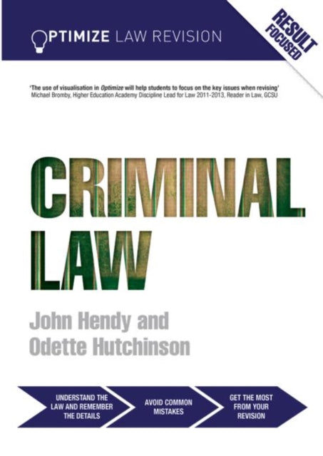 Book cover of: Optimize Criminal Law. By: John Hendy