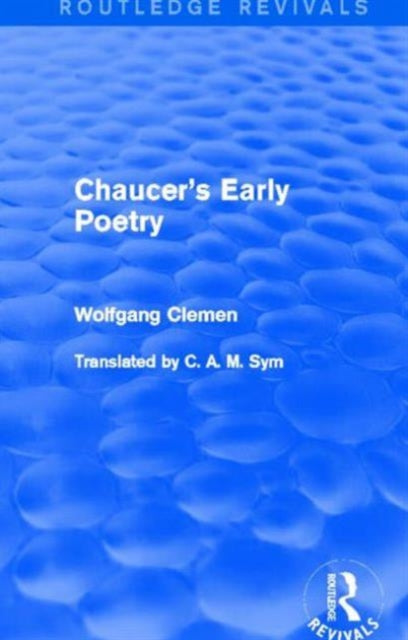 Chaucer's Early Poetry (Routledge Revivals)