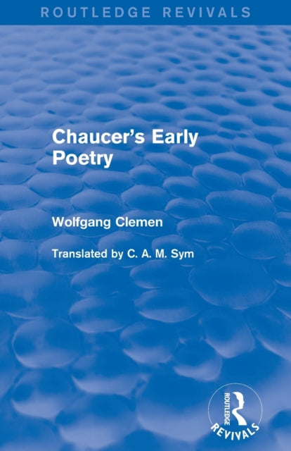 Chaucer's Early Poetry (Routledge Revivals)