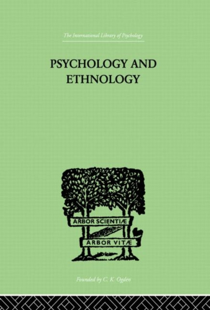 Book cover of: Psychology and Ethnology. By: W. H. R. Rivers