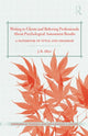 Book cover of: Writing to Clients and Referring Professionals about Psychological Assessment Results. By: J. B. Allyn