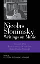 Book cover of: Nicolas Slonimsky: Writings on Music. By: Nicol Slonimsky