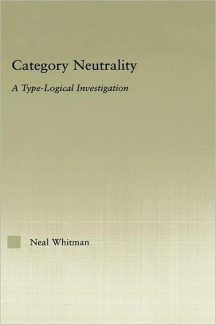 Book cover of: Category Neutrality. By: Neil Whitman