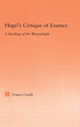 Book cover of: Hegel's Critique of Essence. By: Franco Cirulli