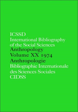 IBSS: Anthropology: 1974 Vol 20