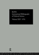 Book cover of: IBSS: Political Science: 1976 Volume 25. By: International C