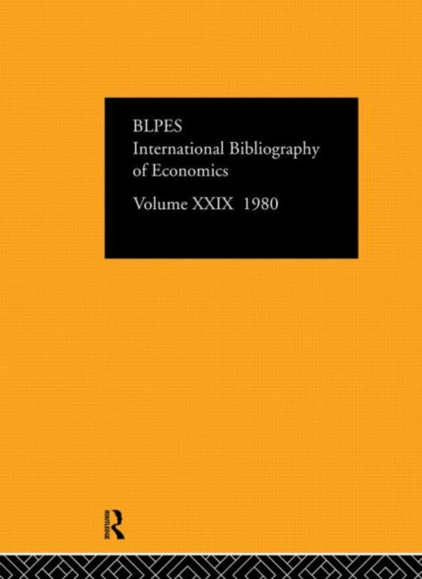 Book cover of: IBSS: Economics: 1980 Volume 29. By: International C