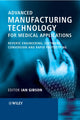 Book cover of: Advanced Manufacturing Technology for Medical Applications. By: Ian Gibson