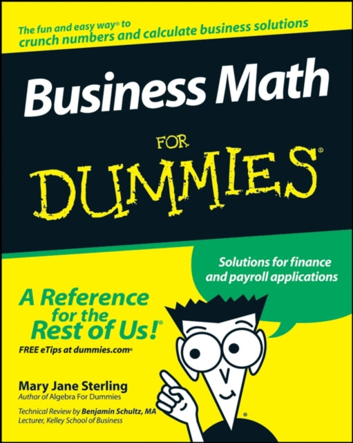 Book cover of: Business Math For Dummies. By: Mary Jane Sterling