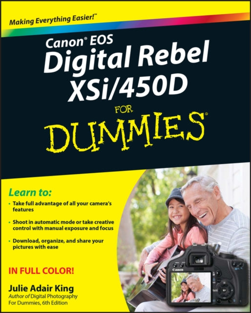 Book cover of: Canon EOS Digital Rebel XSi/450D For Dummies. By: Julie Adair King