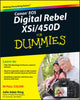 Book cover of: Canon EOS Digital Rebel XSi/450D For Dummies. By: Julie Adair King