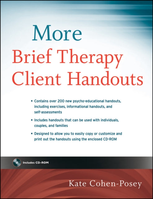 Book cover of: More Brief Therapy Client Handouts. By: Kate Cohen-Posey