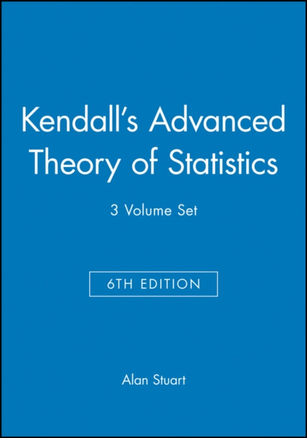 Book cover of: Kendall's Advanced Theory of Statistics, Set. By: Maurice G. Kendall