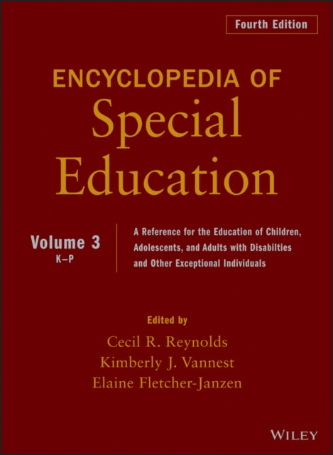 Encyclopedia of Special Education, Volume 3