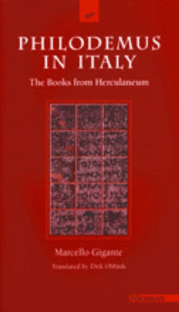 Book cover of: Philodemus in Italy. By: Marcello Gigante