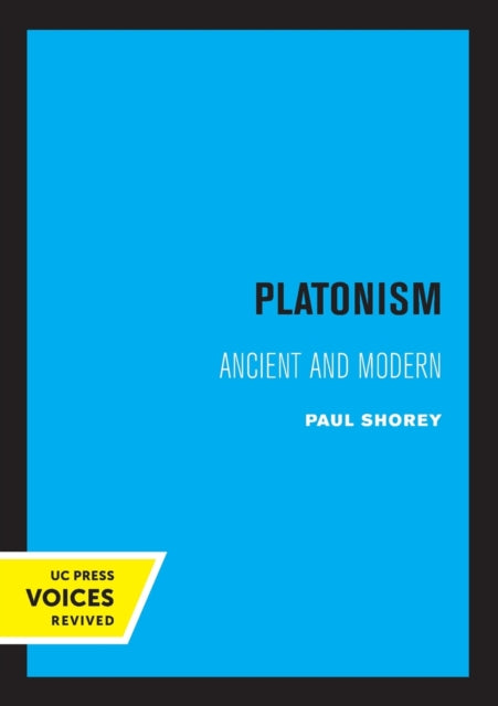 Book cover of: Platonism. By: Paul Shorey
