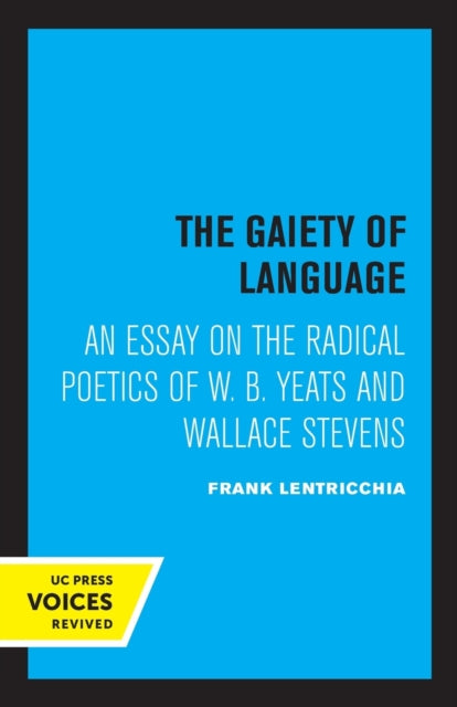 Book cover of: Gaiety of Language. By: Frank Lentricchia