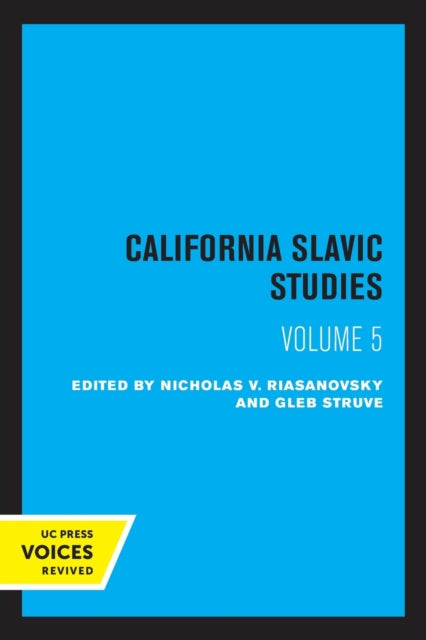 Book cover of: California Slavic Studies, Volume V. By: Nicholas V. Riasanovsky
