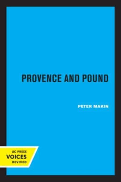 Book cover of: Provence and Pound. By: Peter Makin