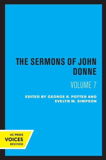 Book cover of: Sermons of John Donne, Volume VII. By: John Donne