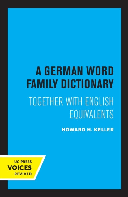 Book cover of: German Word Family Dictionary. By: Howard H. Keller