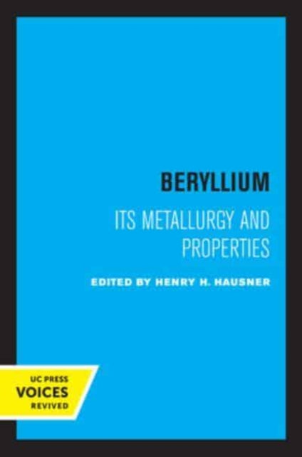 Book cover of: Beryllium. By: Henry H. Hausner