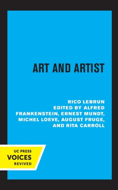Book cover of: Art and Artist. By: Rico Lebrun