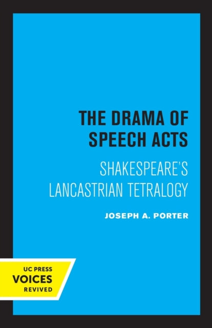 Book cover of: Drama of Speech Acts. By: Joseph A. Porter