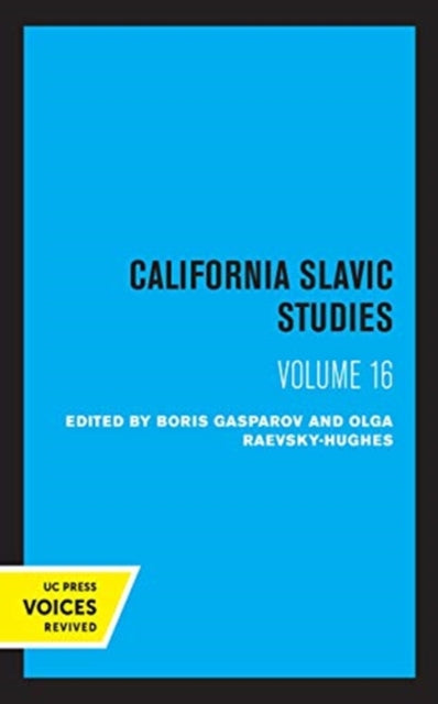 Book cover of: California Slavic Studies, Volume XVI. By: Boris Gasparov