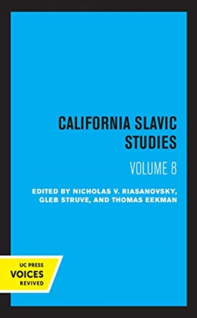Book cover of: California Slavic Studies, Volume VIII. By: Nicholas V. Riasanovsky
