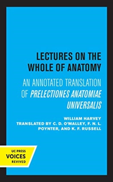 Book cover of: Lectures on the Whole of Anatomy. By: William Harvey