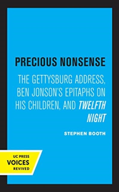Book cover of: Precious Nonsense. By: Stephen Booth