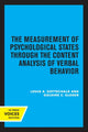 Book cover of: Measurement of Psychological States Through the Content Analysis of Verbal Behavior. By: Gottschalk, Louis A.