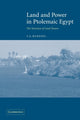 Book cover of: Land and Power in Ptolemaic Egypt. By: J. G. Manning
