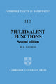 Book cover of: Multivalent Functions. By: W. K. Hayman