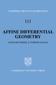 Book cover of: Affine Differential Geometry. By: Katsumi Nomizu