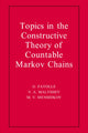 Book cover of: Topics in the Constructive Theory of Countable Markov Chains. By: G. Fayolle