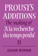 Book cover of: Proust's Additions. By: Alison Winton
