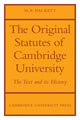 Book cover of: Orignal Statutes of Cambridge University. By: M. B. Hackett