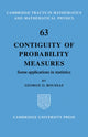 Book cover of: Contiguity of Probability Measures. By: George G. Roussas