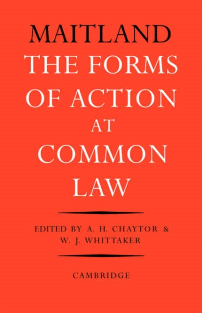 Book cover of: Forms of Action at Common Law