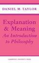 Book cover of: Explanation and Meaning