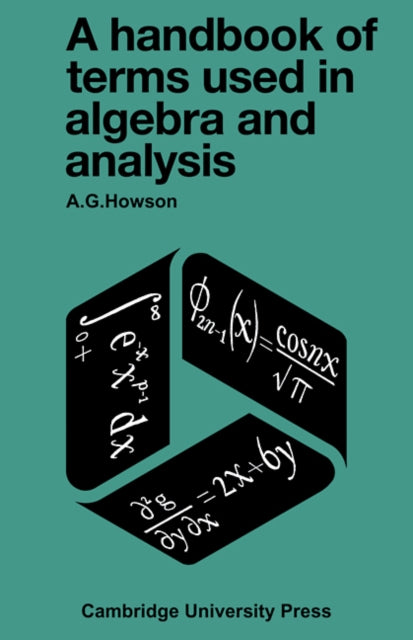 Book cover of: Handbook of Terms used in Algebra and Analysis