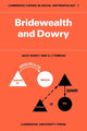 Book cover of: Bridewealth and Dowry. By: Jack Goody